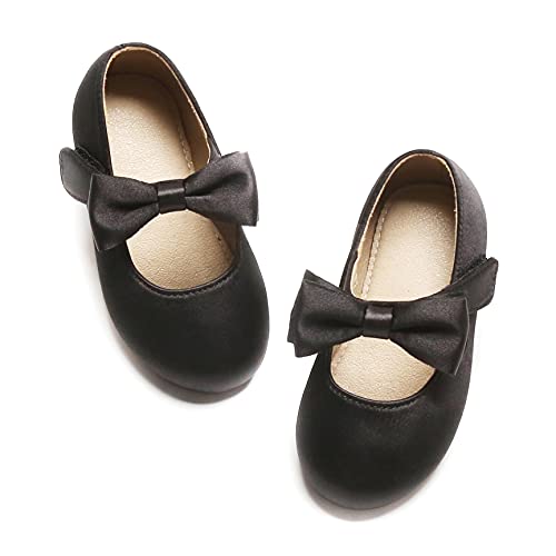 Felix & Flora Girls Dress Shoes - Mary Jane Ballet Flats Party Wedding School Size 7(Black,Toddler) - Image 4