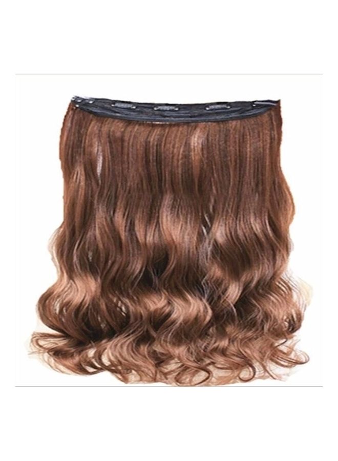 NIBEMINENT Long Curly Hair Extension Brown - Image 2