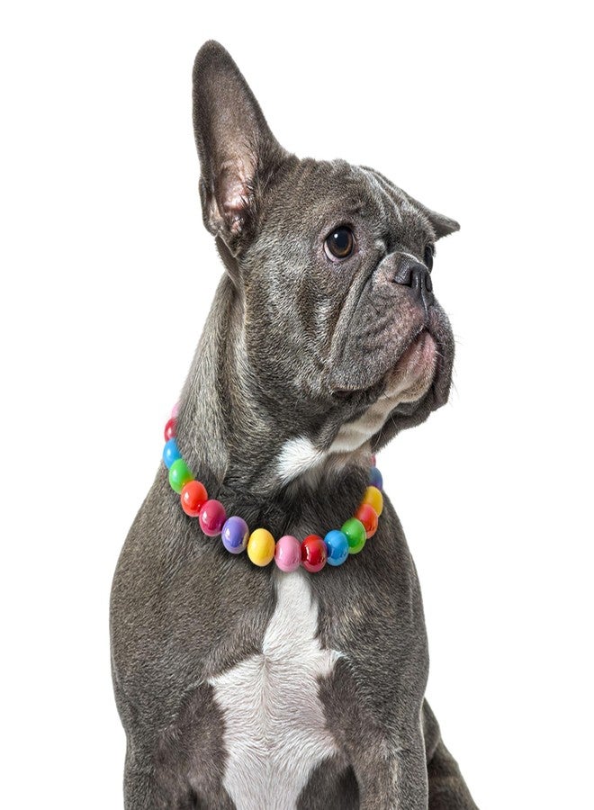JOGIA® Rainbow Beaded Dog Collar – Colorful Adjustable Decorative Collar for Small, Medium & Large Dogs - Image 1