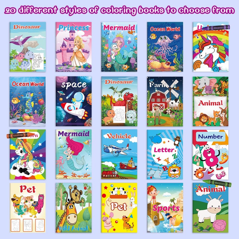 Kalysky 20Pack Coloring Books for Kids Ages 4-8 (5.1 x 7 inch),Mini Coloring Books for Kids Party Favors,Bulk Coloring Books for Kids Ages 2-4 - Image 3
