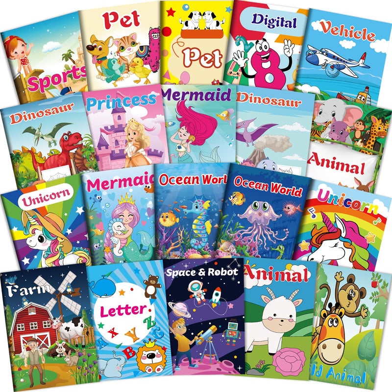 Kalysky 20Pack Coloring Books for Kids Ages 4-8 (5.1 x 7 inch),Mini Coloring Books for Kids Party Favors,Bulk Coloring Books for Kids Ages 2-4 - Image 1