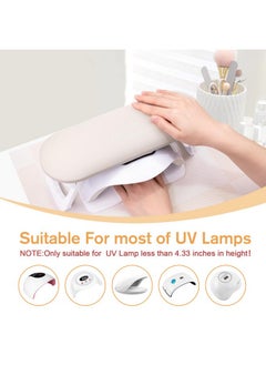 Subay Subay Nail Arm Rest, Foldable PU Leather Nail Hand Rest for Acrylic Nails Cushion Hand Holder, Nail Hand Pillow Nail Art Accessories Tool for Nails Tech Manicure Pedicure Salon Home Use - Light Gray  - Image 3