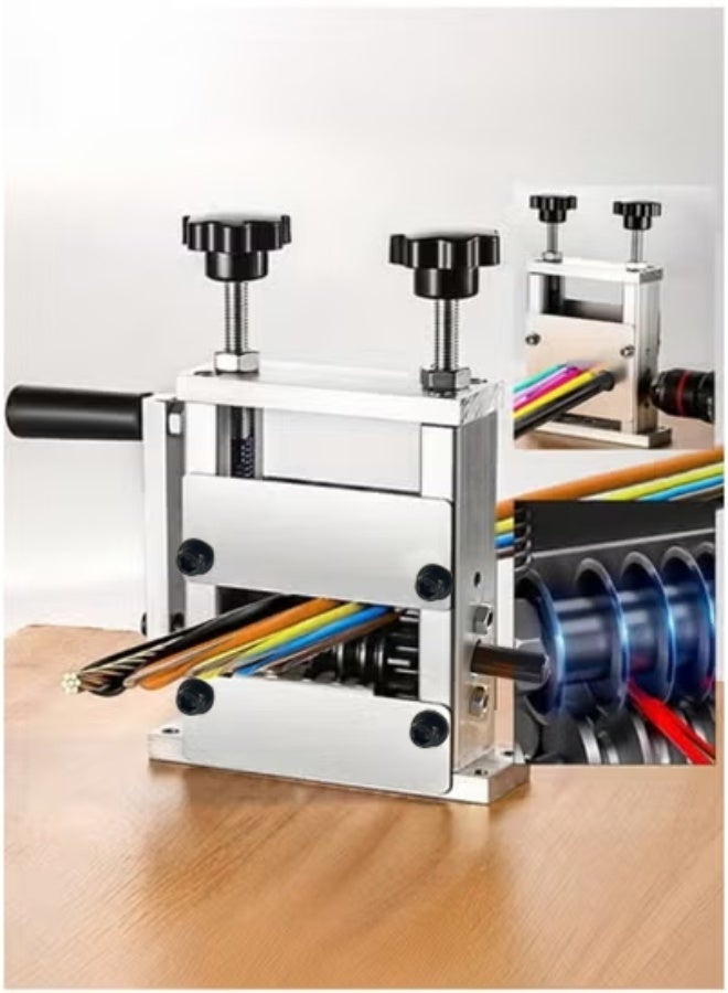 WALALLA Heavy-Duty Manual Wire Stripper with Hand Crank, Portable Aluminum Cable Stripping Machine for Scrap Copper Recycling, Ideal for DIY Projects - Image 1