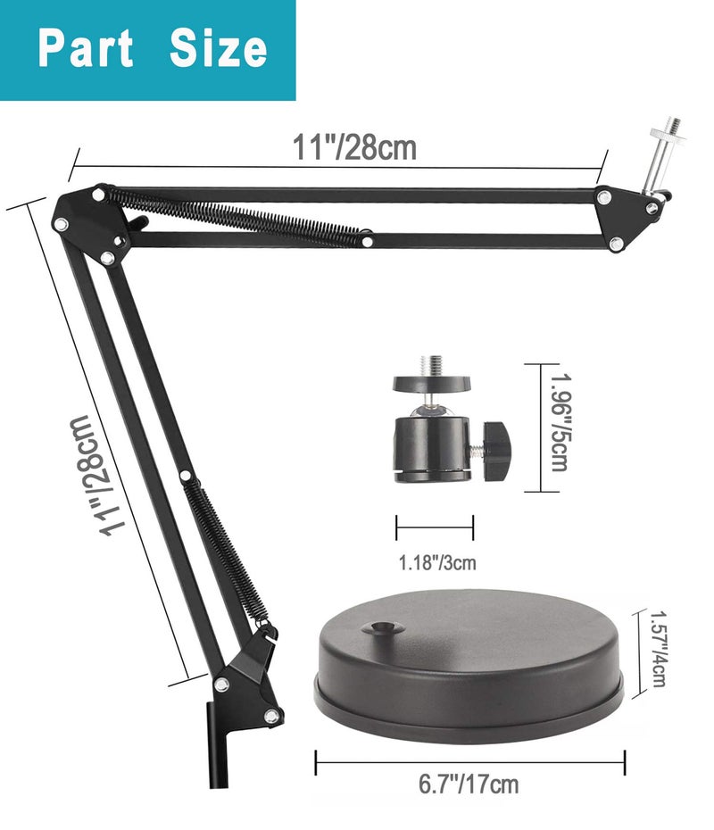 OXENDURE Webcam Stand,Camera Mount 22 Inch Suspension Boom Scissor Arm Stand,for Webcam C925e C922x C922 C930e C930 C920 C615,Hero 8/7/6/5,Ultra/Pro/Pro 2/Pro 3/Brio 4K,DSLR Camera - Image 5