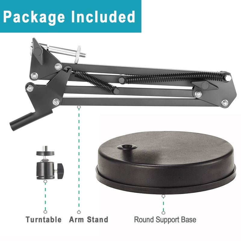 OXENDURE Webcam Stand,Camera Mount 22 Inch Suspension Boom Scissor Arm Stand,for Webcam C925e C922x C922 C930e C930 C920 C615,Hero 8/7/6/5,Ultra/Pro/Pro 2/Pro 3/Brio 4K,DSLR Camera - Image 4