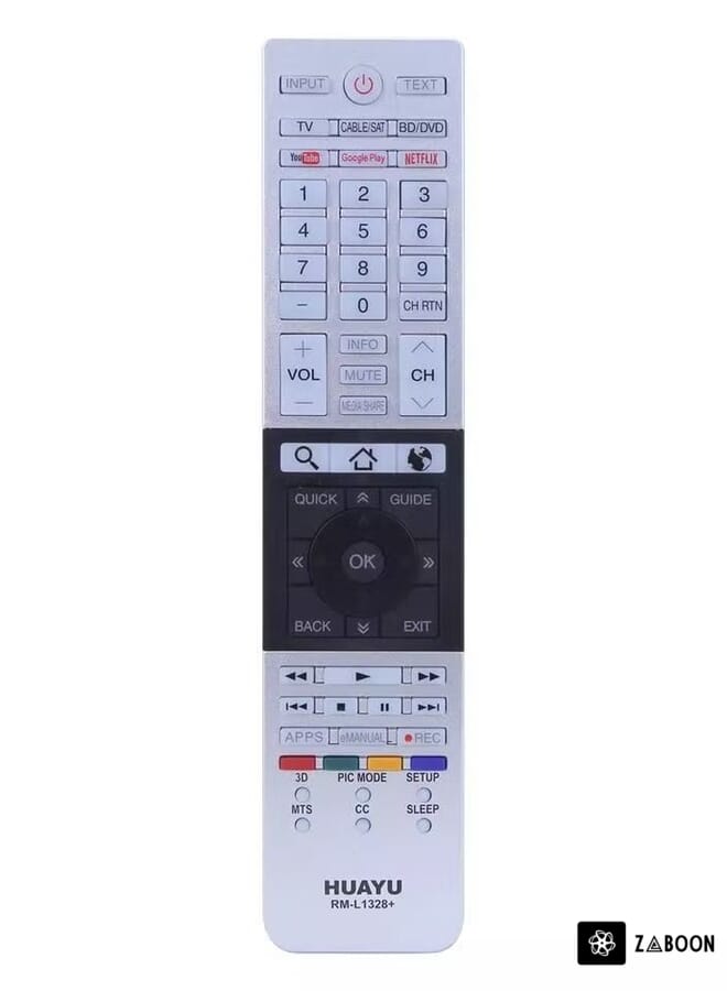 Zaboon HUAYU RM-L1328+ High Quality Remote Control use for Toshiba Tv Lcd Led smart Ct-8035 Ct-8069 Ct-90326 Tv