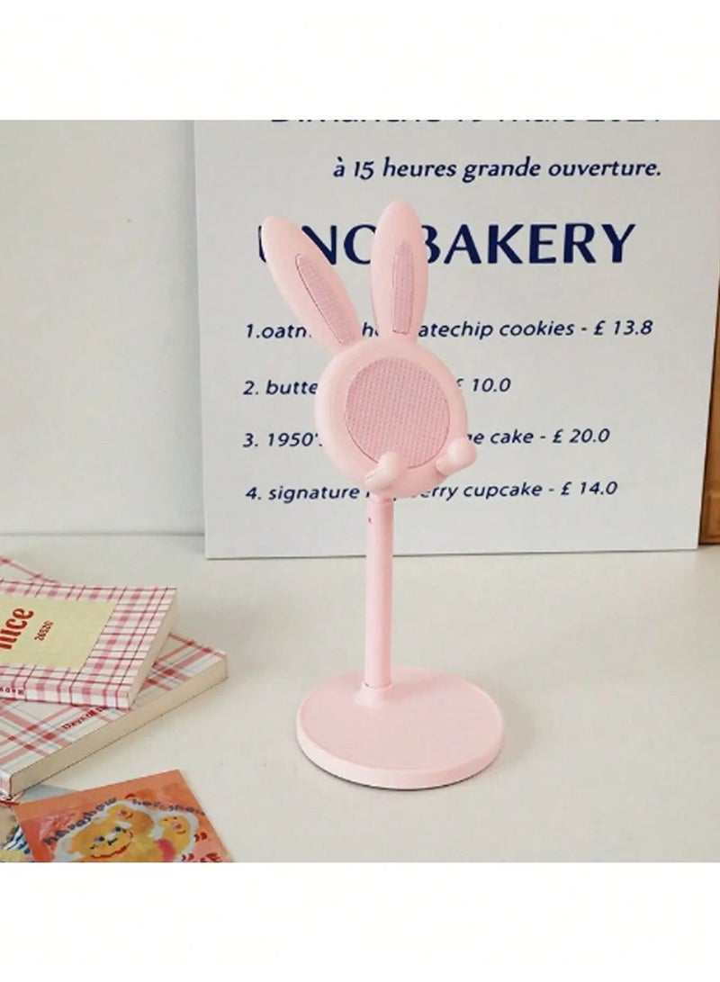 Pink Phone Stand with Cute Bunny Design – Provides Stable Support and Prevents Slipping or Falling – Non-Slip Base - Image 1