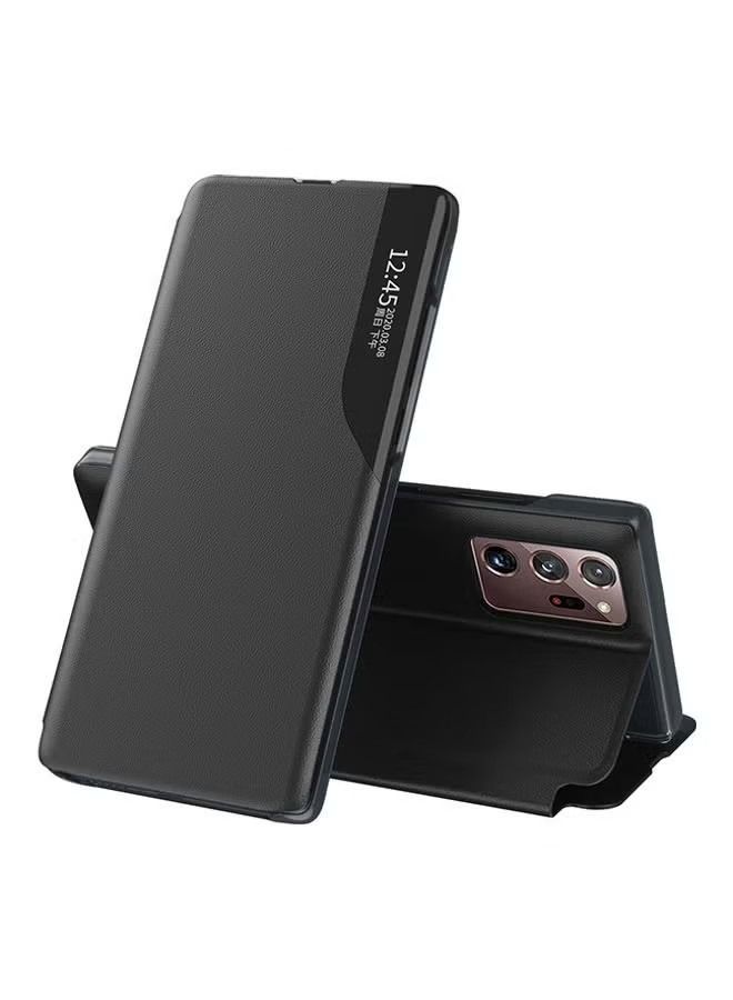 Case for Galaxy Note 20 Ultra 5G, Smart View Window Flip Stand Cover PU Leather Protective Case Slim Anti Slip Shockproof Protective Case for Samsung Galaxy Note 20 Ultra 5G Black