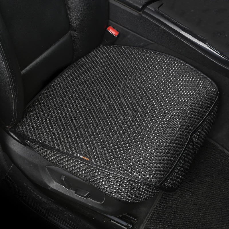 Auto Newer 2 PCS Breathable Universal Four Seasons Car Seat CoversLuxury Car Seat CushionProtectors for Front Seat BottomsCompatible with 95 Vehicles Fit for Cars Truck SUV or VansBlackGrey