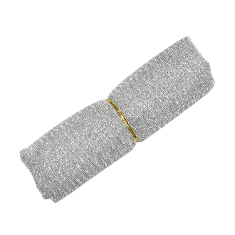 BS AMOR Net Fabric Tulle for Gift Wrapping Multicoloured Trousseau Packing Party Hall Decoration Bouquet Car Christmas Birthday Decoration Length 10 Meter Silver