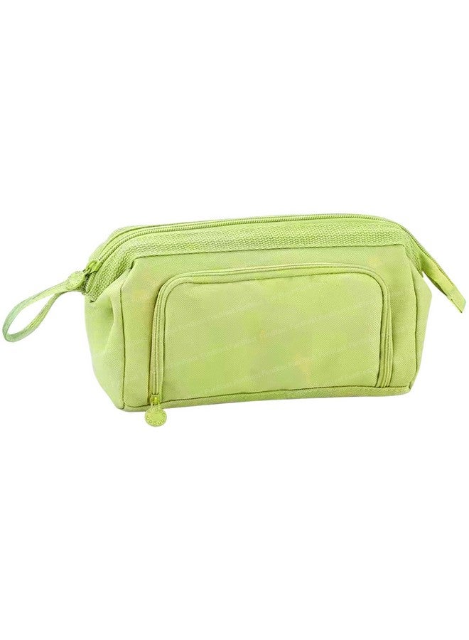 فنبلاست حقائب أقلام فن بلاست كبيرة السعة، حقيبة متعددة الأغراض بسحاب، حافظة أقلام أنيقة لطلاب الجامعات، حقيبة مدرسية للبنات، حقيبة أقلام أنيقة وجذابة للبنات، حقيبة كورية (أخضر بحري) - Image 1