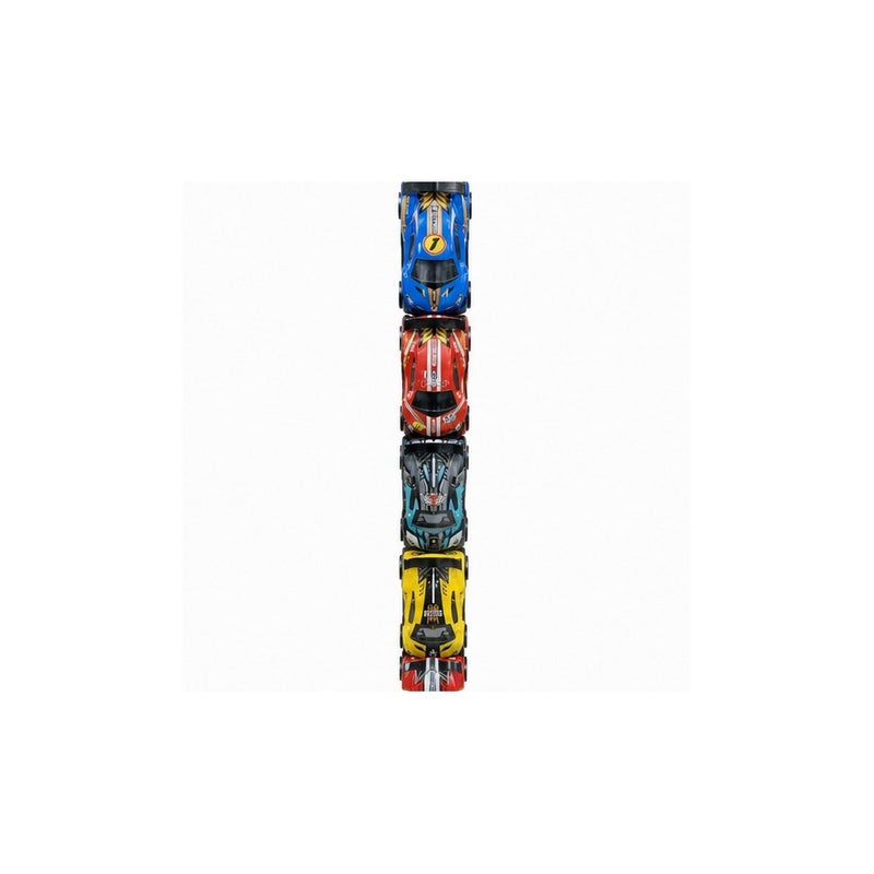 Stackable Toy Racing Cars Set, 4 Pack, Multicolour - Image 2