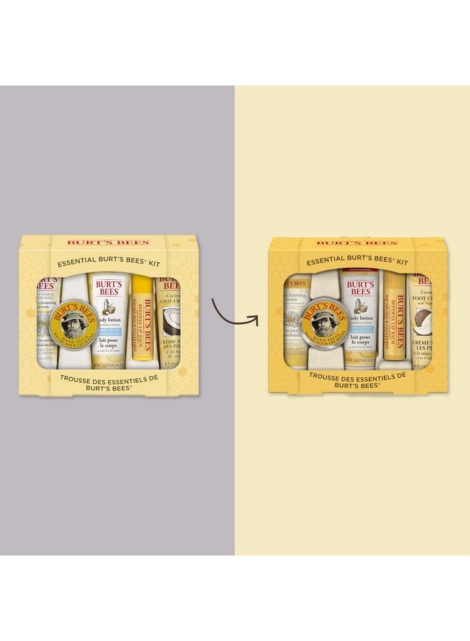 Burt's Bees Christmas Gifts, 5 Stocking Stuffers Products, Everyday Essentials Set - Original Beeswax Lip Balm, Deep Cleansing Cream, Hand Salve, Body Lotion & Coconut Foot Cream, Travel Size - Image 2