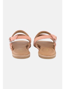 clarks Women Standard Karsea Sun Adjustable Sandals, Peach  - Image 2