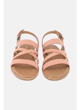 clarks Women Standard Karsea Sun Adjustable Sandals, Peach  - Image 4