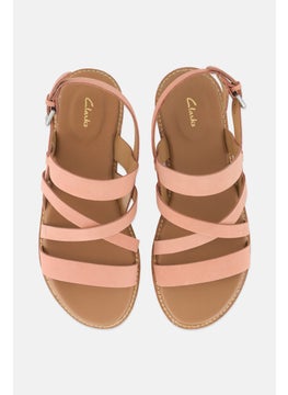 clarks Women Standard Karsea Sun Adjustable Sandals, Peach  - Image 3