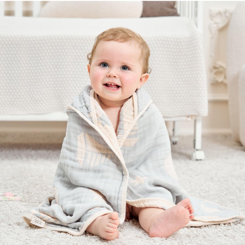 HardNok Ultra-Soft Muslin Baby Hooded Towel - 32 x 32 Inches, Ideal for Bath & Beach, Suitable for Both Boys & Girls from Newborns to Toddlers - Image 5