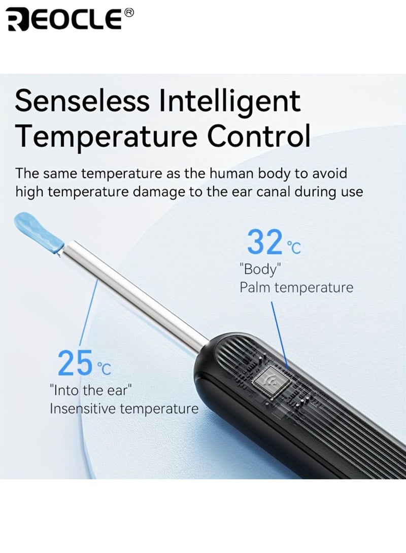 REOCLE 7PCS Ear Wax Removal Kit with Camera and Light 6 Silicone Tips Compatible with iOS and Android Devices Safe and Easy Home Ear Cleaning Tool for Adults - Image 5