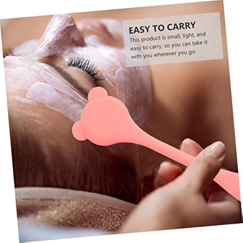 FOMIYES 2pcs Mask Brush Face Cleaning Brush Silicone Lip Brush Silicone Face Mask Brush Silicone Face Exfoliator Silicone Face Cleaner Nose Silica Gel Green Nose Cleaning Brush Double Head - Image 3