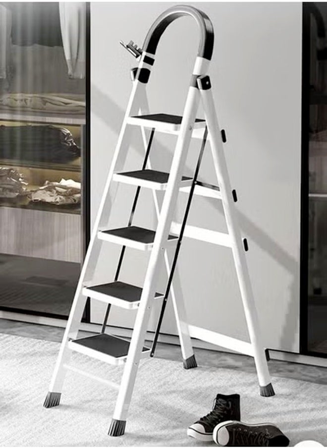 C&C Home 5 Steps Multifunction Household Indoor Folding Ladder and Storage Rack Suitable for Kitchen Home and Living Room 43 x 87 x 145 CM  - Image 3