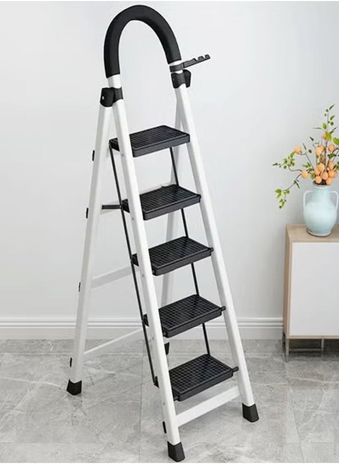 C&C Home 5 Steps Multifunction Household Indoor Folding Ladder and Storage Rack Suitable for Kitchen Home and Living Room 43 x 87 x 145 CM  - Image 1