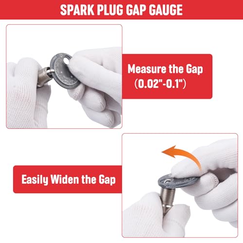 Ozikutech Spark Plug Gap Tool Set with Feeler & Gap Gauge for Most 10mm-16mm Spark Plugs – Universal Gapper for Gapping Adjustment and Measurement - Image 3