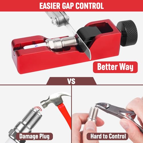 Ozikutech Spark Plug Gap Tool Set with Feeler & Gap Gauge for Most 10mm-16mm Spark Plugs – Universal Gapper for Gapping Adjustment and Measurement - Image 2