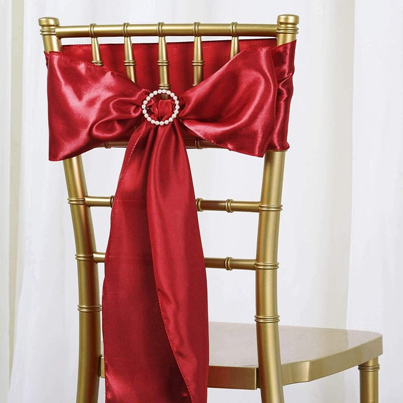 DehmanSilk 12 x 108 inch Table Runner Solid Satin Tablecloth Wedding Rectangle Coffee Tea Table Cloth Silky Dining Table Cover for Decoration (Wine) - Image 3