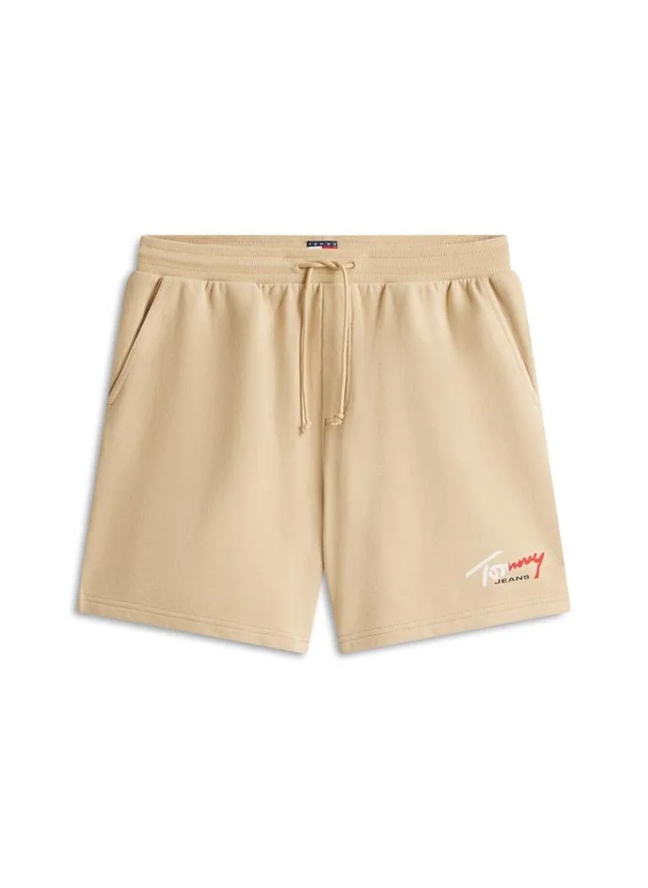 TOMMY JEANS  Sueded Terry Signature Logo Sweat Shorts for Men | Best Price UAE