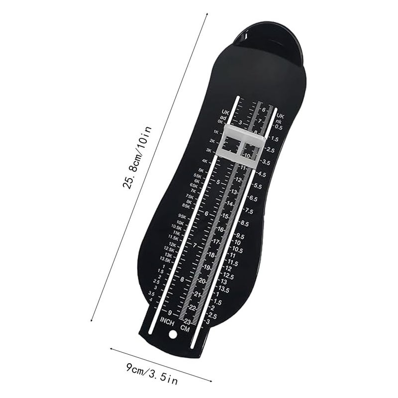 TRKETK 2 Piece Children's Foot Measuring Tool, Shoe Size Measure Foot Measuring Device Foot Measuring Kit UK Shoe Size (Black + Blue) - Image 2
