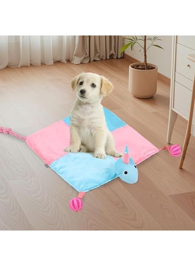 Pink Dog Play Mat Interactive Feeding Puzzle With Squeaky Toy Non Slip Design - Image 4
