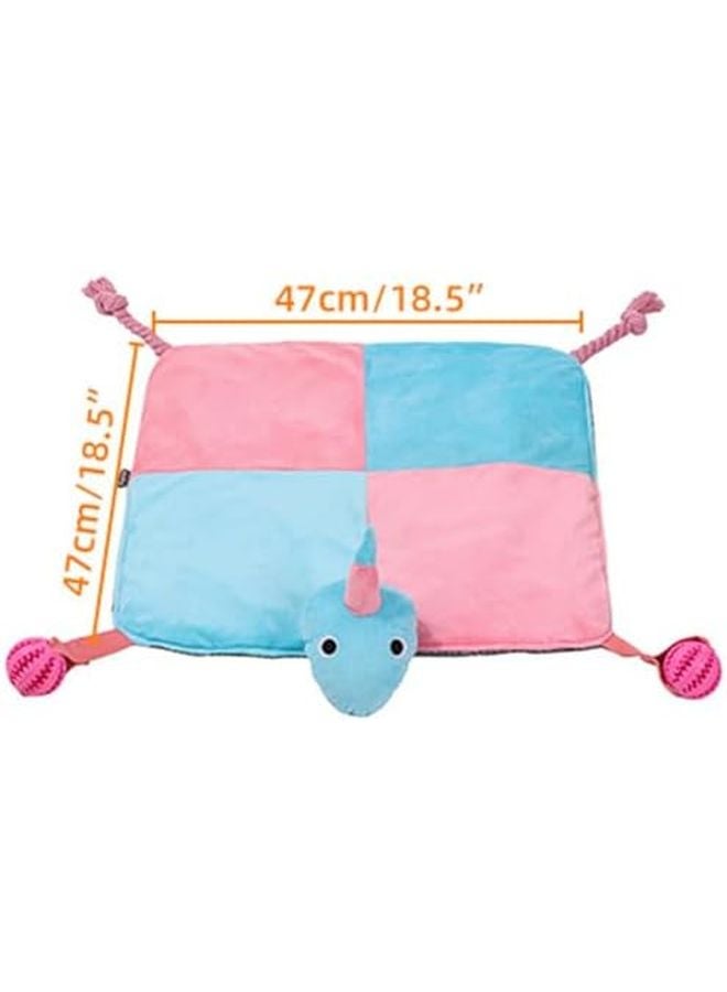 Pink Dog Play Mat Interactive Feeding Puzzle With Squeaky Toy Non Slip Design - Image 3