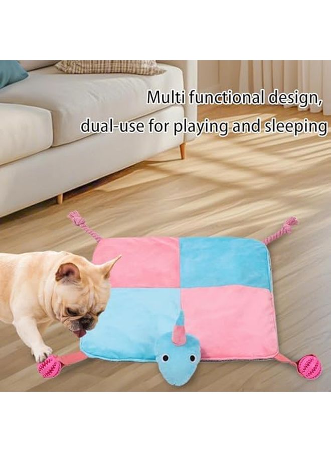 Pink Dog Play Mat Interactive Feeding Puzzle With Squeaky Toy Non Slip Design - Image 5