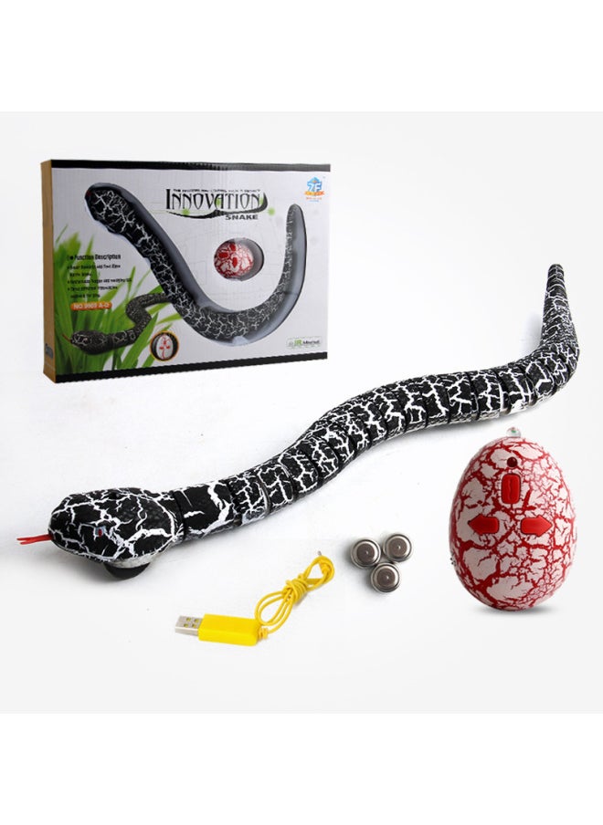 Strange Trick Toy Electric Remote Control Infrared Frequency Simulation Rattlesnake Cobra Remote Control Snake Walking-Color:9909 Black 279G  - Image 1