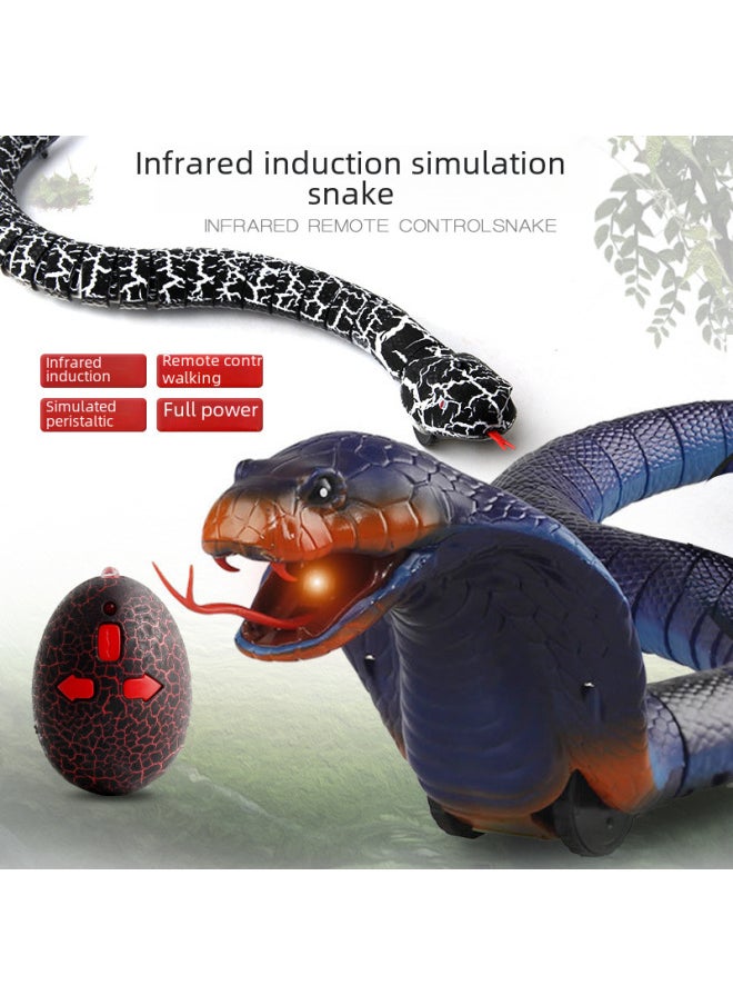 Strange Trick Toy Electric Remote Control Infrared Frequency Simulation Rattlesnake Cobra Remote Control Snake Walking-Color:9909 Black 279G  - Image 2