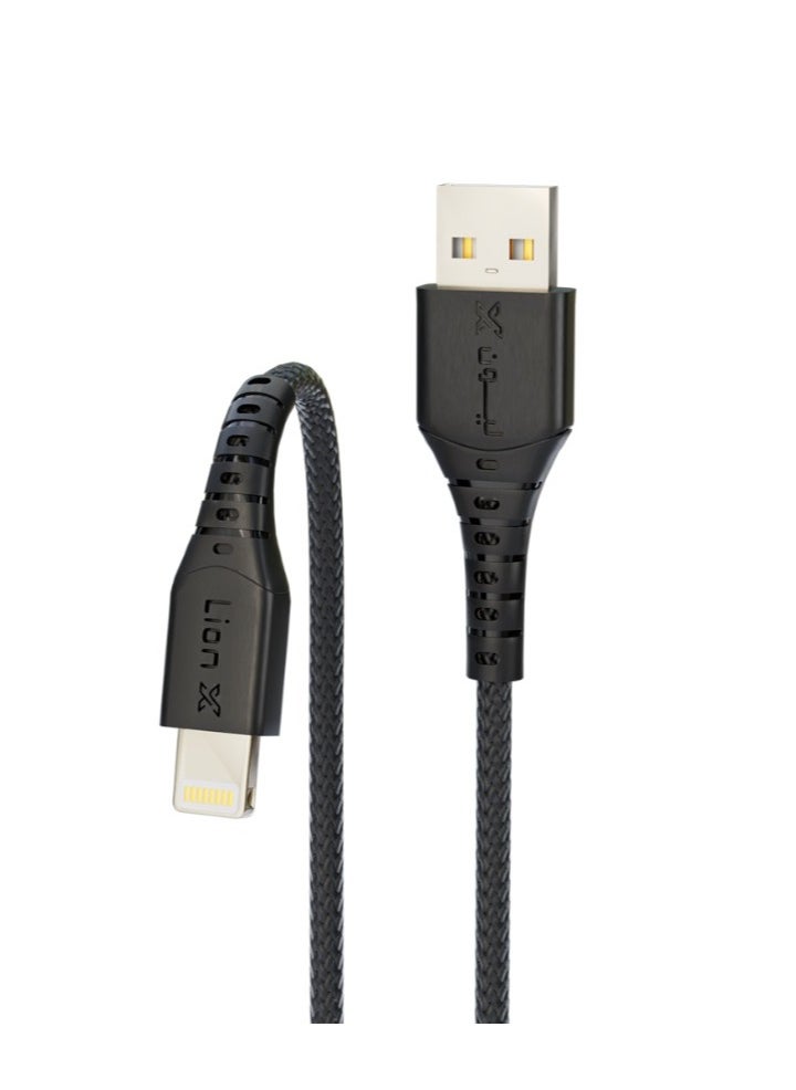 Lion X - IPhone Charging Cable Fabric Supports Fast Charging Lion X - Image 1