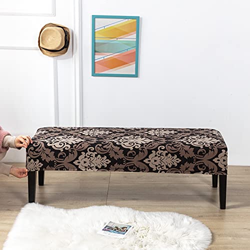 HEAVY DRIVER® Bench Covers High Stretch Slipcover for Dining Room Bench Seat Cushion Cover (Pattern - A) - Image 3