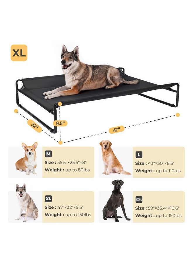 Veehoo Original Cooling Elevated Dog Bed, Outdoor Raised Dog Cots Bed for Large Dogs, Portable Standing Pet Bed with Washable Breathable Mesh, No-Slip Feet for Indoor Outdoor, X-Large, Black, CWC2201 - pzsku/Z4F2DBAEDB9F801616E1EZ/45/_/1737031591/471db924-3e57-448e-9cbc-e6c774cbdebd