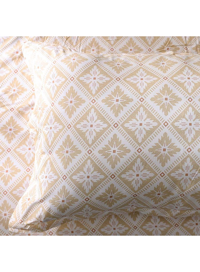 DANUBE HOME Danube Home Bliss 2 Piece Single Fitted Sheet Set 120x200 cm Beige | Cotton /Viscos -180 Thread Count Bedding Set For Bedroom  - Image 3
