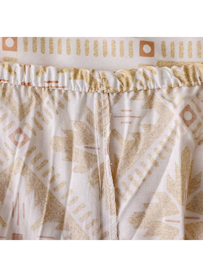 DANUBE HOME Danube Home Bliss 2 Piece Single Fitted Sheet Set 120x200 cm Beige | Cotton /Viscos -180 Thread Count Bedding Set For Bedroom  - Image 5