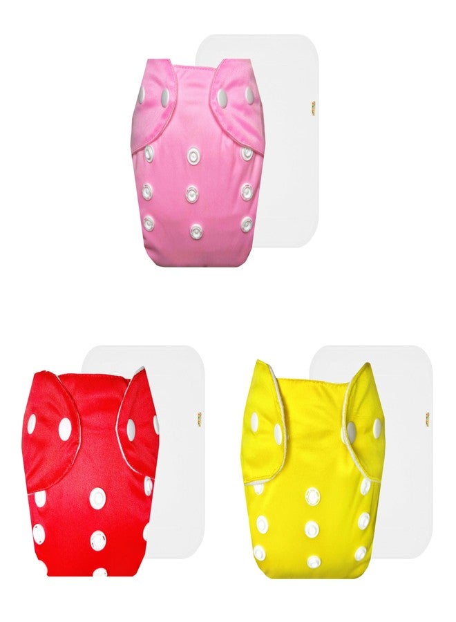 حفاضات دمبلدو لايت القماشية مع حشوة قطنية (عبوة من 3) | ناعمة ولطيفة | تسمح بمرور الهواء | سهلة التنظيف | مصممة من قبل الأمهات | من 3 أشهر إلى سنتين | للجنسين - Image 1