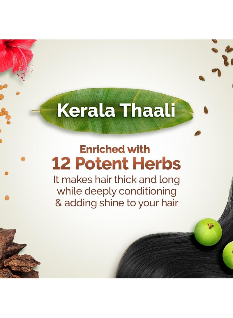 Mama Earth Kerala Thaali Shampoo with Hibiscus, Shikakai, Amla, Flax Seeds for Thick & Long Hair - 250 ml| Ready To Use Thali | Gently Cleanses | Adds Shine | 12 Potent Herbs | 100% Natural Herbs - Image 2