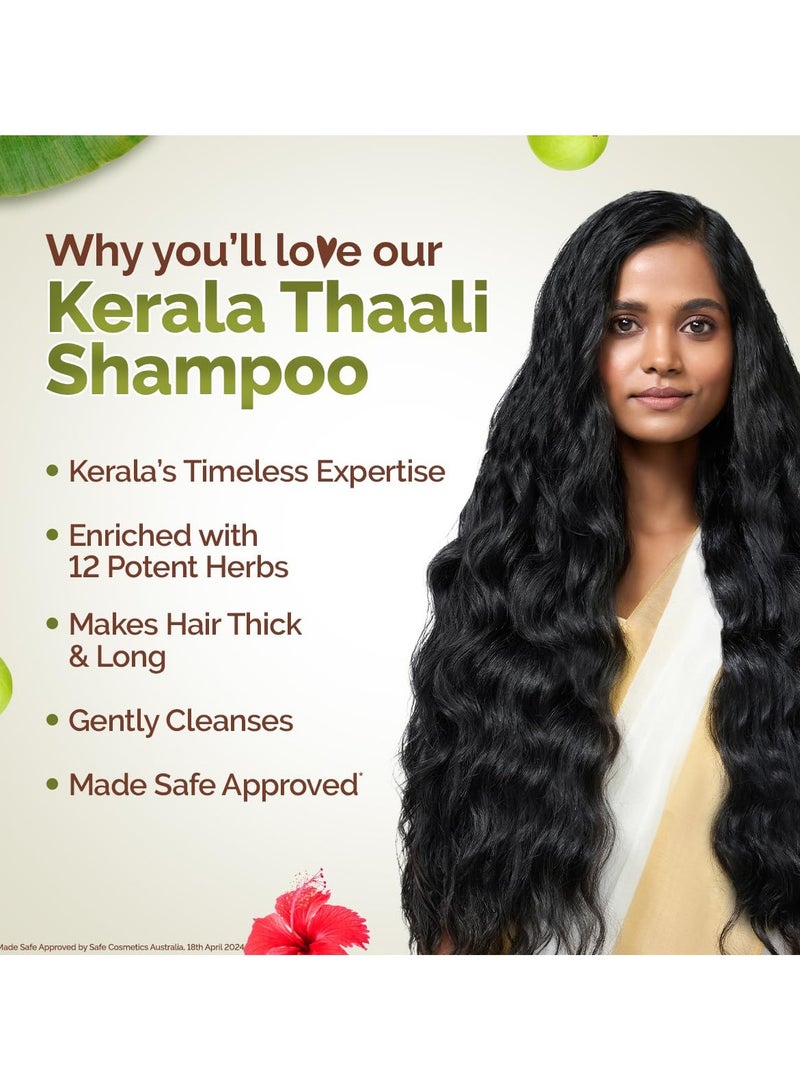 Mama Earth Kerala Thaali Shampoo with Hibiscus, Shikakai, Amla, Flax Seeds for Thick & Long Hair - 250 ml| Ready To Use Thali | Gently Cleanses | Adds Shine | 12 Potent Herbs | 100% Natural Herbs - Image 4
