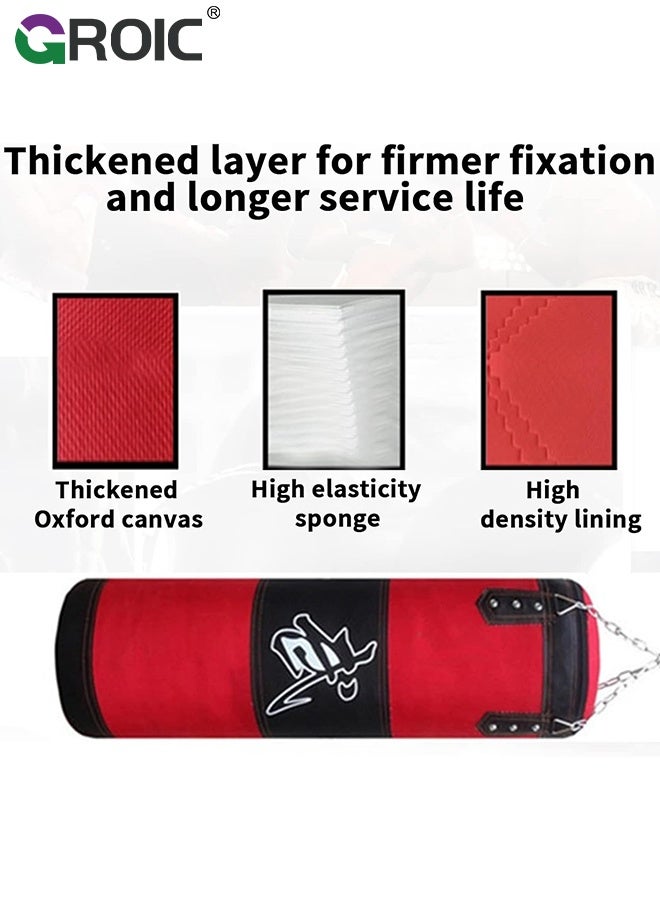 GROIC Punching Bag Set for Adults, Heavy Boxing Bag Set with 12 OZ Boxing Gloves, Wall Mount,Suitable for MMA Karate Kickboxing Boxing Muay Thai Training at Home or Gym - Image 5