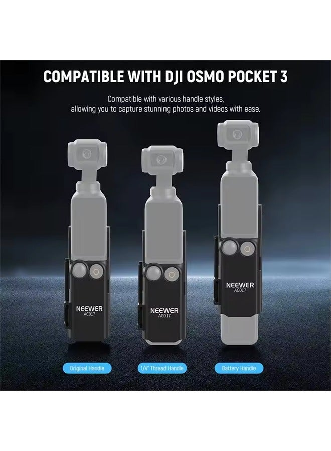 Neewer NEEWER Pocket 3 Extension Mount Adapter Compatible with DJI Osmo Pocket 3 Accessories, Protective Cage Bracket Mic Holder Clamp Stand w/Cold Shoe, Mounting Bolt for Tripod Vlog Video Recording, AC017  - Image 4