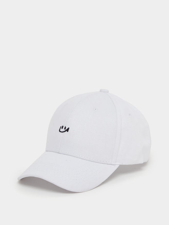 ستايلي قبعة بيسبول مطرزة بابتسامة ستايلي - Image 1