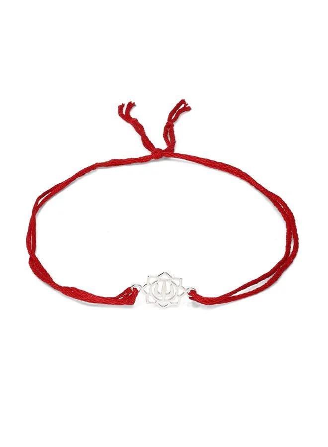 ISHIN Looped Charm Rakhi in Contrast Thread