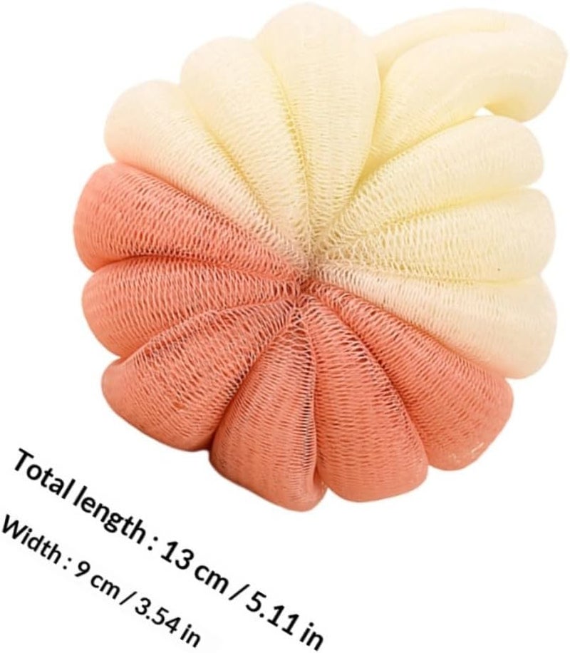 LABRIMP 5pcs Color Block Massage Bath Balls Shower Scrubbers Body Scrubbing Mesh Poufs for Women and Men Bathing Accessories Random Style - Image 2