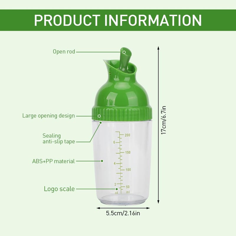 SUPVOX Supvox® 200ml Sauce Bottle Oil Dispenser with Airtight Sealing Cap Ketchup Salad Dressing Oil Containers for Kitchen Leak-Proof Oil Honey Sauce Bottle Dispenser - Green - Image 2