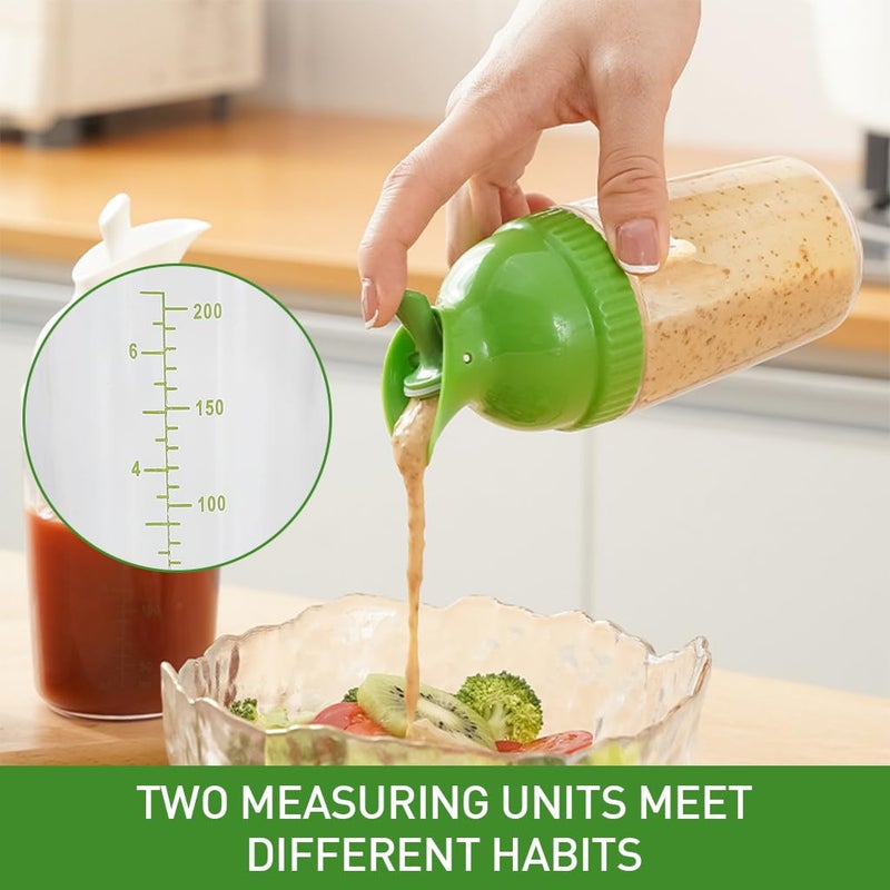 SUPVOX Supvox® 200ml Sauce Bottle Oil Dispenser with Airtight Sealing Cap Ketchup Salad Dressing Oil Containers for Kitchen Leak-Proof Oil Honey Sauce Bottle Dispenser - Green - Image 4